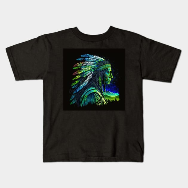 Indigenous man Kids T-Shirt by TrooperLX1177